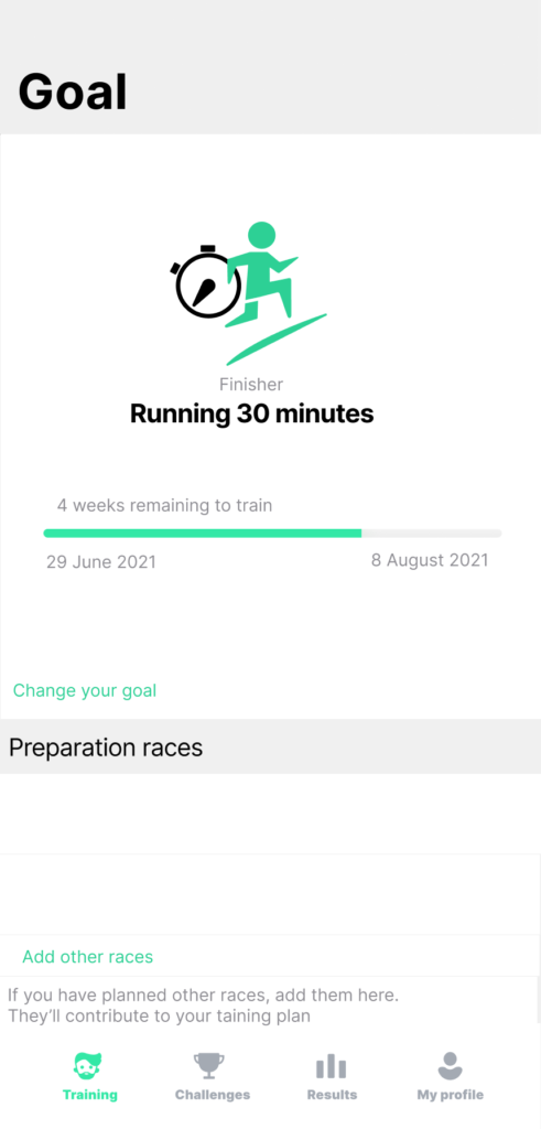 RunMotion Coach User Guide for Beginners and Wellness - Set goal 2