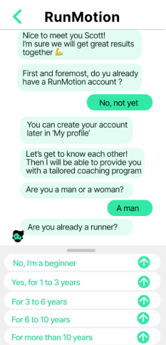RunMotion Coach user guide experienced runners - Onboarding