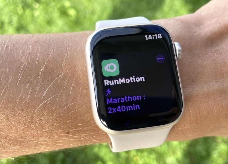 Apple Watch with RunMotion Coach app