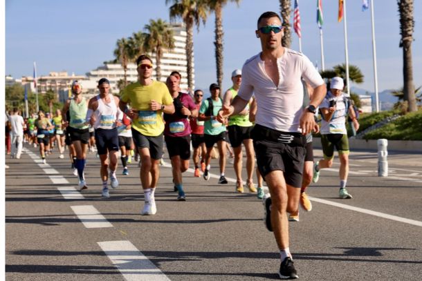 Mario during the Nice-Cannes Marathon