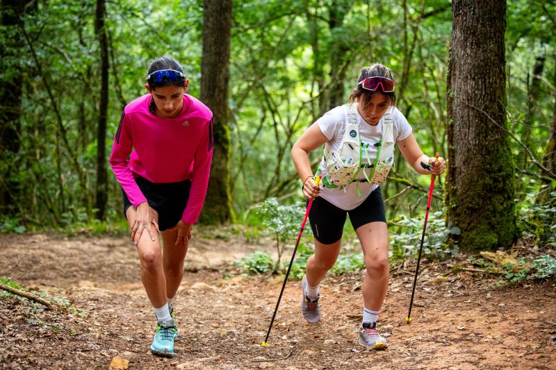 Walking or running in trail running on uphills?
