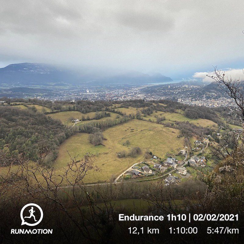 Trail running route at Croix de la Coche near Chambéry with alpine views and climbs.