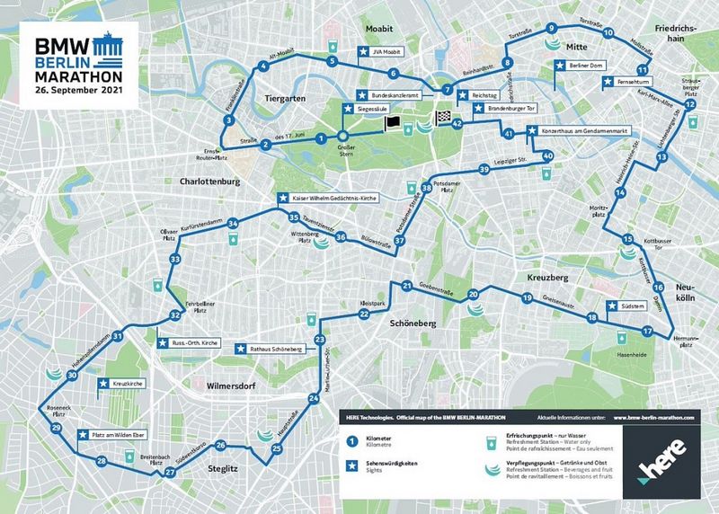 Runner on the Berlin Marathon course, a fast flat route ideal for smashing a personal record.