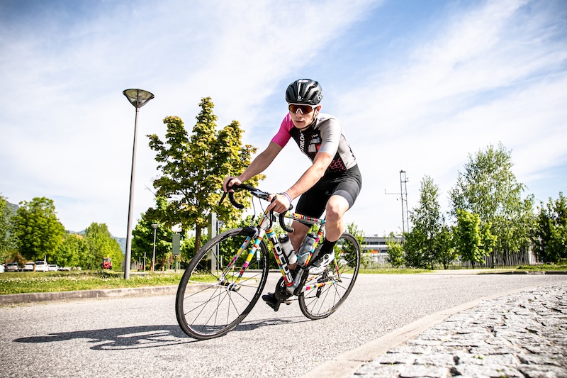 Athlete following a 12-week Olympic triathlon training plan for faster swim bike run finish.