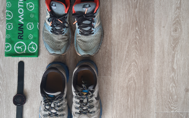 Runner doing at-home strength and cardio workout routine to improve endurance and performance.