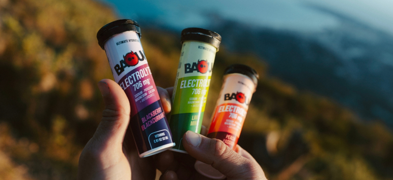 Baouw electrolyte drink mix for runners to improve hydration, reduce fatigue, and boost performance.