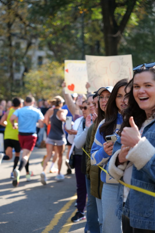 Race-day running photo from NYC Marathon 2023 featuring RunMotion Coach athletes in action.