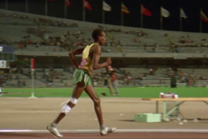 John Akhwari courageously finishes the Olympic marathon, creating one of running’s most legendary endurance moments.