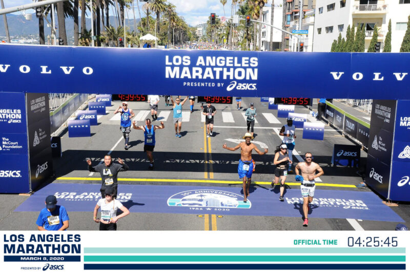 Runner following the Los Angeles Marathon 2027 course with essential race day tips and route guidance
